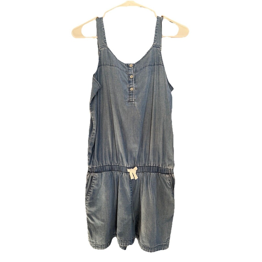 LEVI'S Blue Denim Jeans nepiece Romper/Shortalls Girl's Size 13-15 Yrs.